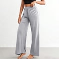 thumbnail image 2 of Bovxnpu Womens Pajama Pants Sleep Lounge Pants High Waist Wide Leg Casual Pants Comfortable Loose Sleepwear, 2 of 8