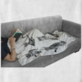 thumbnail image 6 of Cat Soft Flannel Fleece Throw Blanket, Collage of a Inquisitive Striped Shorthair Furry Playful Pussy Posing Art Print, Cozy Plush for Indoor and Outdoor Use, 50" x 60", Grey White, by Ambesonne, 6 of 6