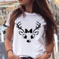 thumbnail image 1 of Camiseta de Año Nuevo con estampado de gato y Animal para mujer, ropa con estampado de Feliz Navidad, playera estampada para mujer, 1 of 5