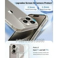 thumbnail image 5 of Case Compatible with iPhone 15 Pro Max Ultra Clear, 2Pcs Screen Protector + 2Pcs Camera Protector, Women Cute [Military-Grade Protective] [Anti-Yellowing] Slim Cover 6.7" 2023 (Transparent), 5 of 12