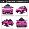 thumbnail image 2 of 12V Ride On Car,  Dodge Charger Powered Electric Car with Battery Powered, Bluetooth, Remote Control, LED Light, Ride On Toy for Ages 3+ Kids, Pink, 2 of 10