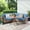 Blue, variant on Mainstays Chelsea Outdoor Patio Steel 4-Piece Sectional Dining Set, Beige