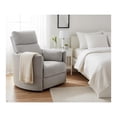 thumbnail image 6 of Bowery Hill Polyester Power Swivel Glider Recliner in Mineral White, 6 of 13