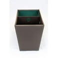 thumbnail image 3 of Recycle Waste Bin, Leatherette with Dual Color Coded fire Rated Liners. 14.25" x 9.5" x 12" Tan, 3 of 4