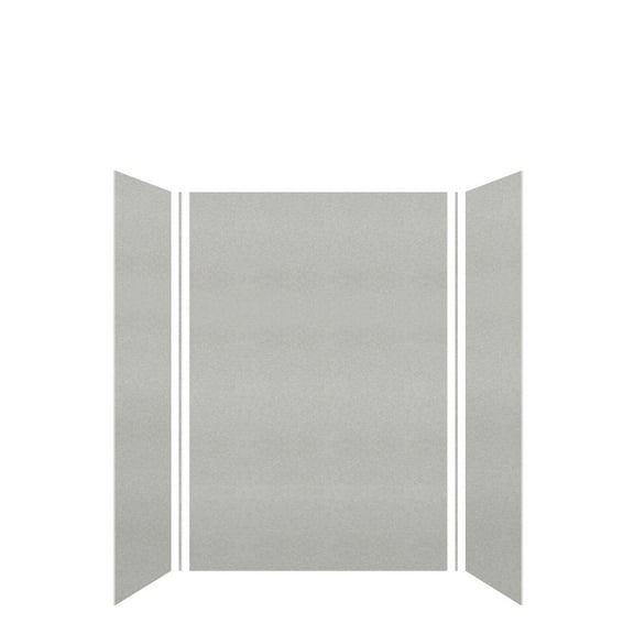 Transolid Swk483672 Saramar 48" W X 36" D X 72" H Three Panel Shower Wall Kit - Grey Beach