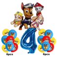 thumbnail image 2 of 17 Uds. Decoración de cumpleaños de la patrulla canina de dibujos animados película de aluminio juego de globos digitales perro Chase Marshall Skye suministros de fiesta para niños Juguetes, 2 of 5