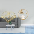 thumbnail image 2 of Elegante servilletero de metal de cristal con brazo con peso y escultura artística de bola para almacenamiento de mesa y exhibición decorativa en el c, 2 of 8