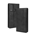 thumbnail image 1 of Compatible with TCL 20 XE Case Magnetic Closure Vintage Pattern PU Leather Wallet Cover with Card Slots-Black, 1 of 5