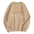 thumbnail image 3 of Women's Fashion Casual Solid Color Loose Long Sleeve Letter Print Round Neck Hoodie Graphic Sweatshirt Women Vintage Fall Sweatshirt Casual Short Sleeve Top Jacket Women Hoodie Apparel T Christmas, 3 of 4