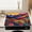 Colorful Mountain Floral Abstract Art, variant on Fantasy Dragon Bookshelf Washing Machine Top Cover, Gothic Skull Library Washer Dryer Mat, Anti-Slip Laundry Room Decor Protector Pad