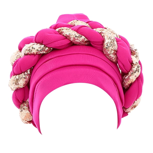 Mujeres Turbante Hijab Cabeza Envoltura Musulmana Cubierta Del Pelo Plisado Zulema turbante africano