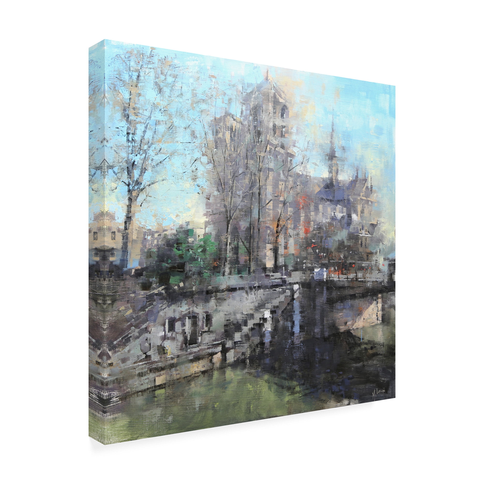 Trademark Fine Art 'Notre Dame on the Seine' Canvas Art by Mark Lagu