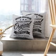 thumbnail image 6 of LALILO Throw Pillow Covers Lettering Badge Emblem Denim Wear Tee Cushion Cover 18" x 18", 2 Pack, 6 of 6