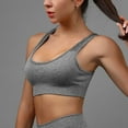 thumbnail image 5 of Feancey Seamless Padded Bras for Women Full Coverage Sports Bra Comfy Breathable Push up Wireless Brassiere Workout Yoga Tank Top Gray L, 5 of 6