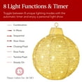 thumbnail image 4 of Best Choice Products 3-Piece Hanging Pop-Up Outdoor Christmas Ornaments, LED Lights, 8 Light Functions - Gold, 4 of 7