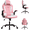 Pink, variant on BORGEBY Gaming Chair，Ergonomic Office Chair with Lumbar Support Flip Up Arms Headrest Swivel Rolling Adjustable PU Leather Racing Computer Chair for Girls,Pink