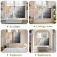 thumbnail image 6 of Grey Geometric Beach Kitchen Curtains, Ombre Waves Moire Abstract Art Light Filtering Window Curtain Panels, 2Pcs Rod Pocket Window Treatments Set for Study Room Bathroom Bedroom 52x54 Inches, 6 of 9