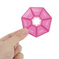 thumbnail image 5 of Unique Bargains 1 Pc Pill Case 7 Grid Polygonal Pill Box Rose Pink, 5 of 6