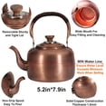 thumbnail image 3 of DAMAI Tea Kettle Stovetop Whistling Copper Tea Pot For Stove Teapot Kettle Stovetop With Louds Whistle Lid Vintage Kettles For Stove Top Fast Boiling Water Teapot For, 3 of 9