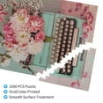 thumbnail image 3 of Rateoe Vintage Typewriter Floral Pattern Wooden Picture Puzzle ,1000 Piece Jigsaw Puzzle ,Family Fun Puzzle, Home Décor Puzzle, Gift Puzzle(Vertical style), 3 of 9
