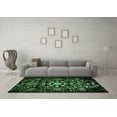 thumbnail image 3 of Ahgly Company Indoor Square Oriental Emerald Green Industrial Area Rugs, 4' Square, 3 of 4