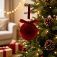 thumbnail image 4 of WDOBM Christmas Decorative Bows, Velvet Christmas Ball Hanging Ornament with Delicate Bow, Christmas Tree Bow, Velvet Christmas Bows for Home Decor Indoor, 4 of 7