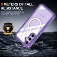 thumbnail image 4 of Dteck for Samsung Galaxy S24 FE Case Compatible with MagSafe,360° Full Body Case Built-in HD Touch Sensitive Screen Protector Shockproof Clear Cover for Galaxy S24 FE, Purple, 4 of 5