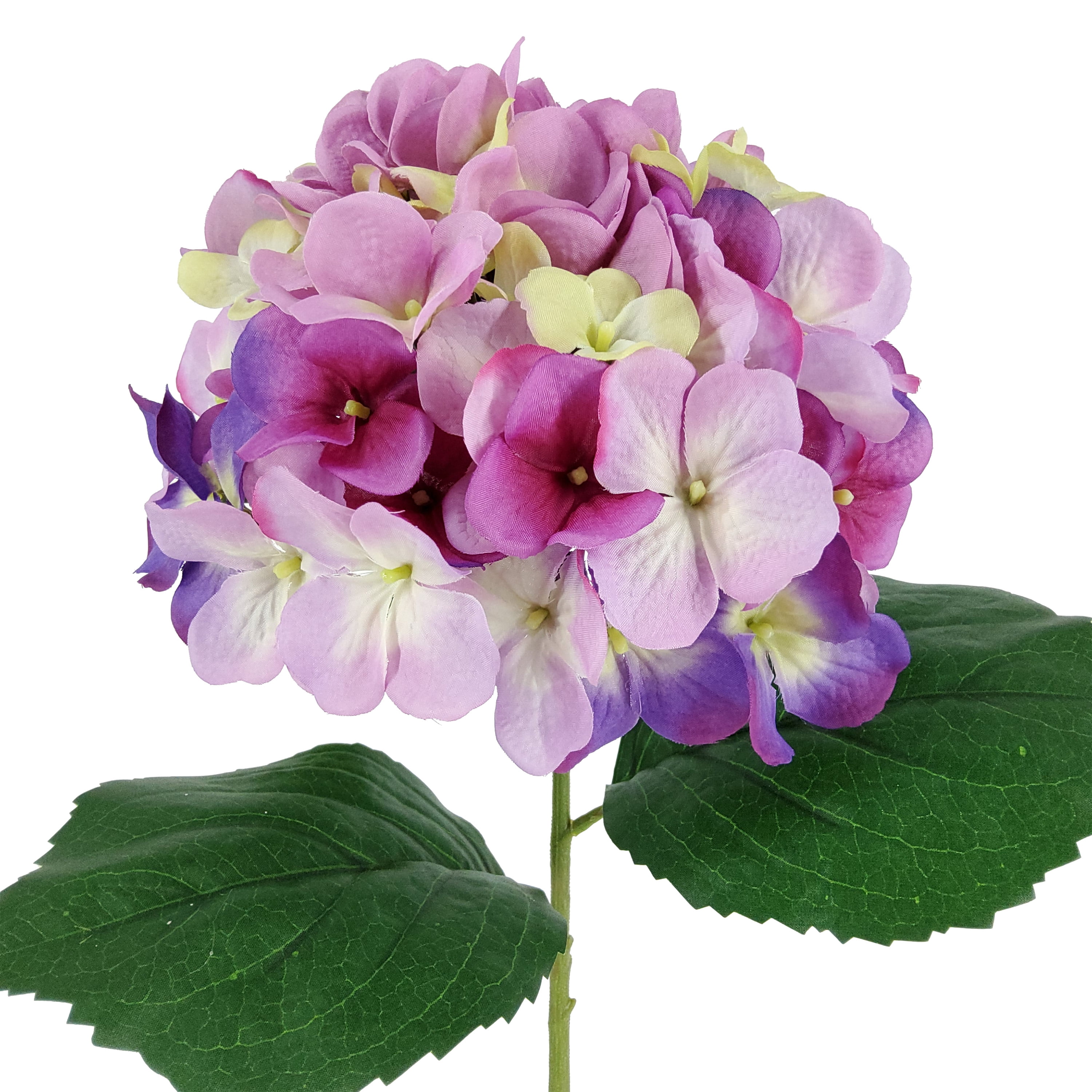 Mainstays Indoor Artificial Hydrangea Flower Stem, 30.5 in, Polyester, Purple