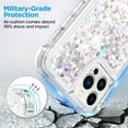 thumbnail image 4 of for iPhone 14 Pro Case Glitter, Shockproof Clear TPU iPhone 14 Pro Case with 2 Screen Protectors, Bling Silver Glitters iPhone 14 Pro Case for Women, 4 of 12