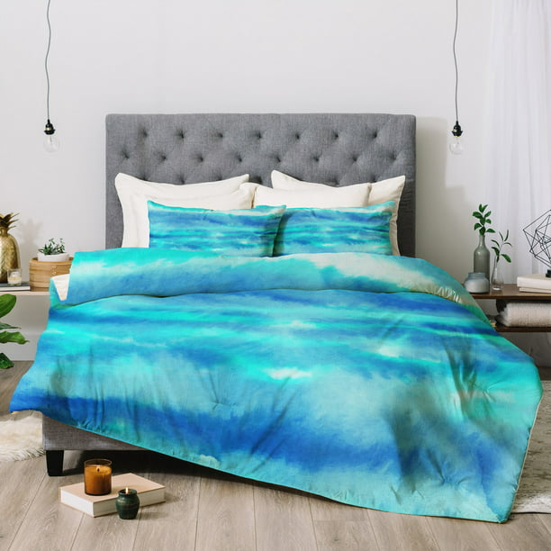 blue green comforter cover