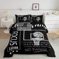 thumbnail image 2 of Basketball Comforter&nbsp;Set Twin Size Basketball Court Bedding Set,Black White Sports Themed Bed Comforter&nbsp;Sets Ball Gaming Quilt Bed Set Room Decor with 1 Pillowcase, 2 of 6