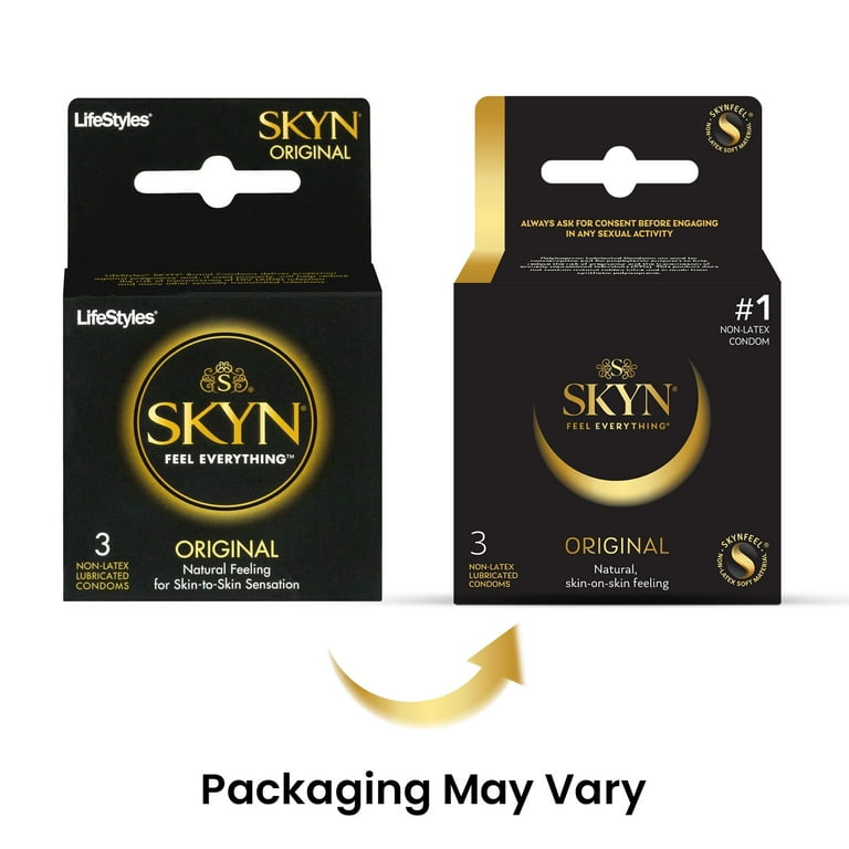 SKYN Non-Latex Lubricated Condoms, Original, 3 Count HSA/FSA Eligible -  Walmart.com