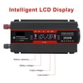 thumbnail image 4 of Power Inverter 1500W/2000W/2600W LCD Display DC 12V To AC 220 Solar 2 USB Car Transformer Convert Modified Sine Wave ,Wide Usage, 4 of 6