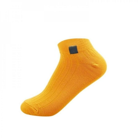 

Sales Promotion!Autumn Causal Solid Cotton Socks Women Ankle Sock Candy Colors Harajuku Socks Yellow