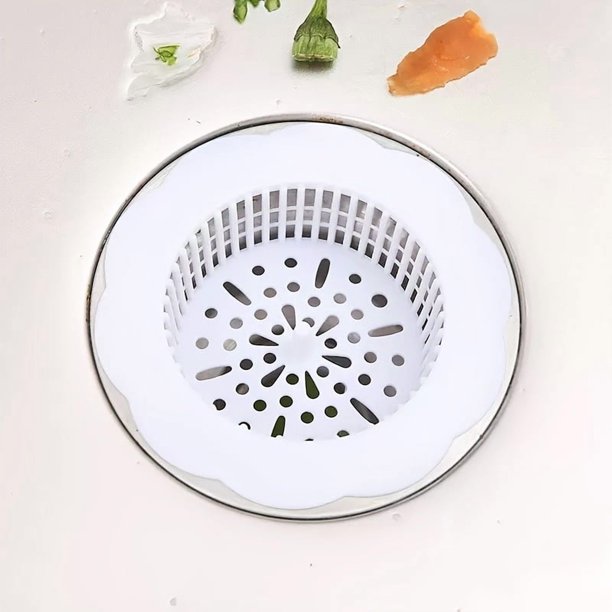 Colador de fregadero de plástico en forma de flor | Filtro capilar antiobstrucción | Tapa de desagüe de cocina y baño.