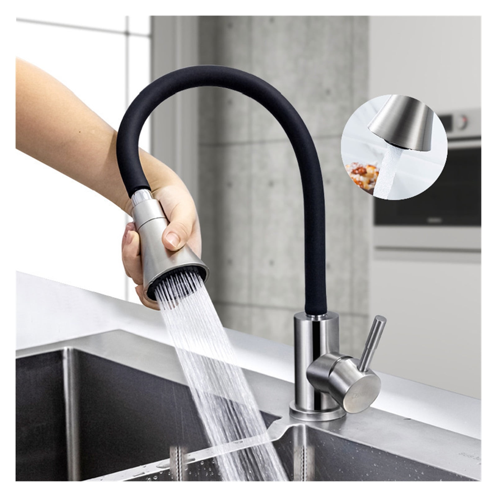 Hot And Cold Water Faucet Kitchen Sink Folding Universal Splash-proof Pressurized Bathroom Sink Basin Faucet