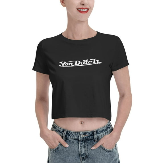 Von Dutch Leak Navel T-Shirt Black X-Large