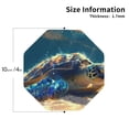thumbnail image 2 of Rateoe Sunshine Underwater Sand Turtle Drawing Drink Coasters Set of 4 Leather Coasters Spill Protection for Table Desk,Durable and Non Slip Leather Coaster ,4 Inches Drink Mats-Octagon, 2 of 6