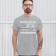 thumbnail image 3 of Tee Hunt Blessed are The Peacemakers T-Shirt Thin Line Police Officers Men's Tee, Gray, XX-Large, 3 of 5