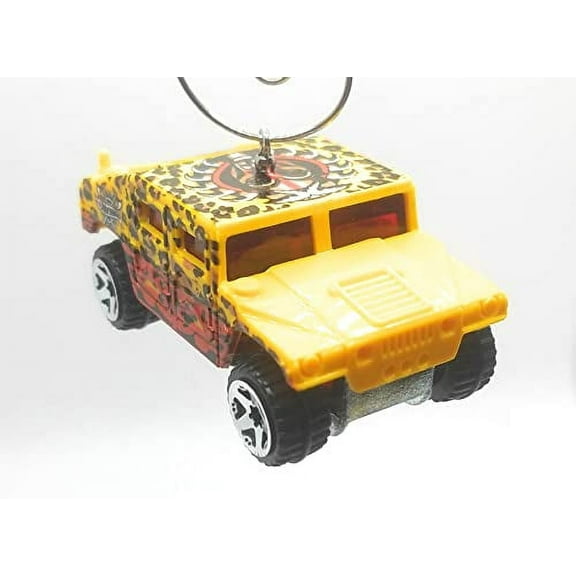 Christmas Ornament for Hummer Humvee Yellow Africa Theme Cheetah Print