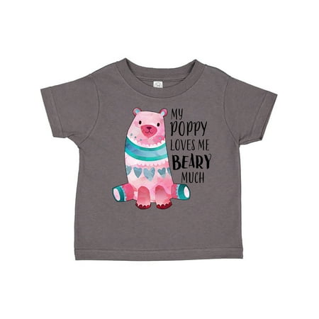 

Inktastic My Poppy Loves Me Beary Much with Cute Bear Gift Toddler Boy or Toddler Girl T-Shirt