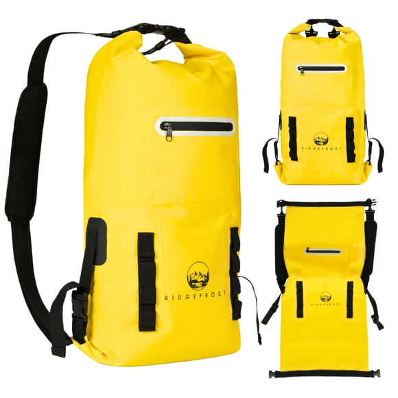 Mochila Ridgefrost 20L impermeable de doble compartimento amarilla
