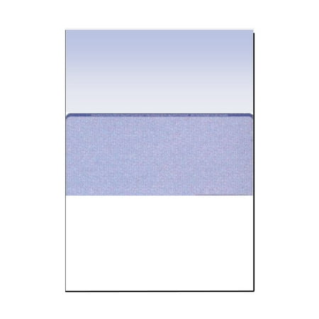 Zapco High-Security Check Paper, Blue w Complex Background Pattern, 8-1/2" x 11", Microperfed with 1-Up Check, 12 Security Features - PACK OF 250 SHEETS