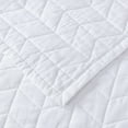 thumbnail image 3 of Chezmoi Collection Madrid Herringbone Geometric Solid Cotton Lightweight Quilt, 2-Piece Quilt Set, Twin, White, 3 of 9