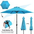 thumbnail image 4 of Yaheetech 9 Ft Patio Market Umbrella with Push Button Tilt and Crank, Sky Blue, 4 of 7