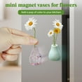 thumbnail image 4 of SSNTSY Mini Ceramic Vase Magnets for Fridge 3D Plant Vase for Kitchen Refrigerator Locker Decoration (Set of 5), 4 of 8