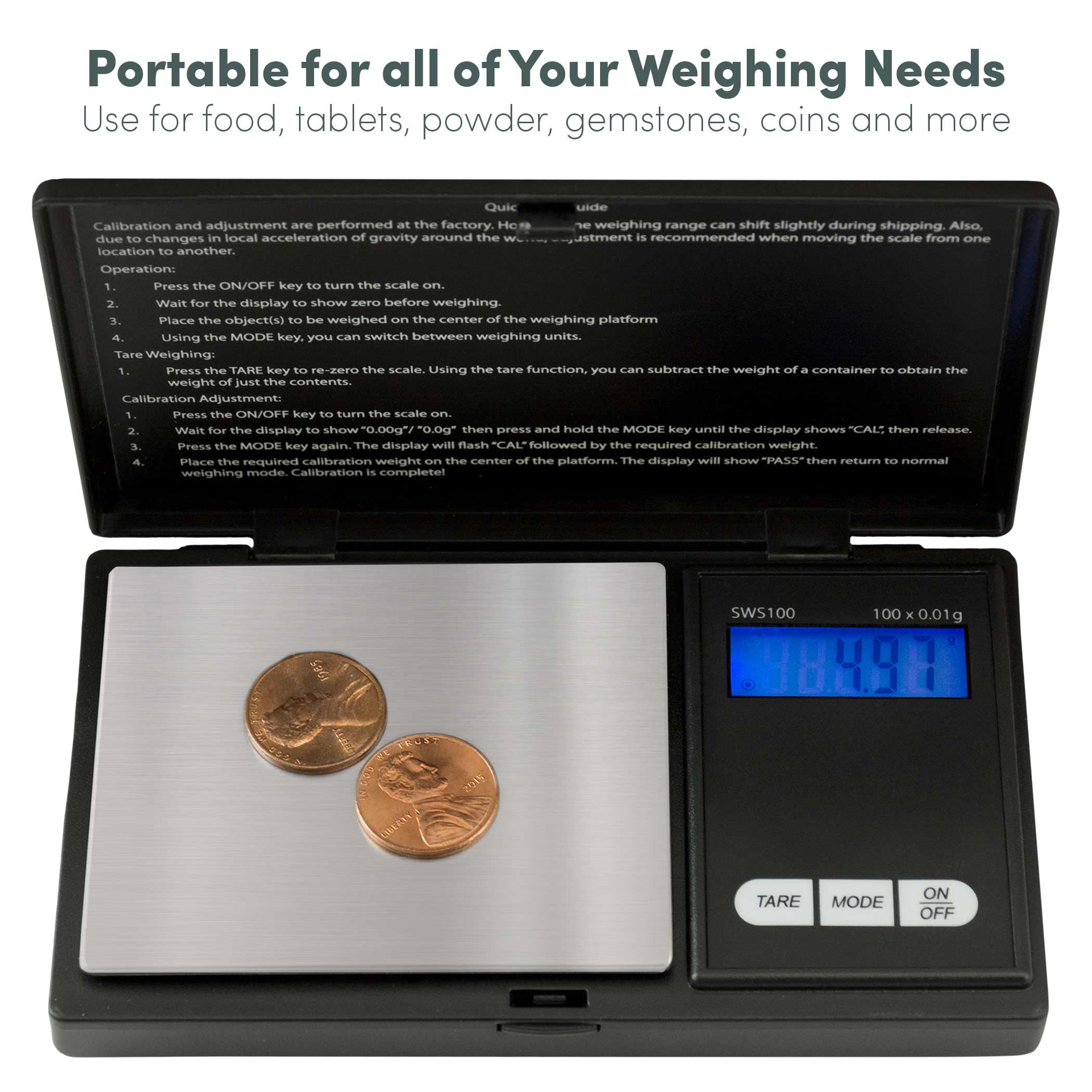 Smart Weigh SWS600 Elite Pocket Sized Digital Gram Scale for Sale 