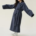 thumbnail image 2 of Kaemgyyd Women Robe Fleece Plush Soft Lightweight Loungewear Fuzzy Cozy Warm Bathrobe with Pockets for Shower Spa, 2 of 3