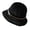 Black, variant on Handcrafted Grass Hat Women’s Hollow Crocheted Bucket-Shaped Sun Hat, Breathable Woven Sun Hat with Faux Leather Trim