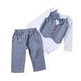 thumbnail image 6 of Fortune Newborn Baby Boy Bow Tie Romper Bodysuits+Pants Infant Gentleman Outfits, 6 of 8